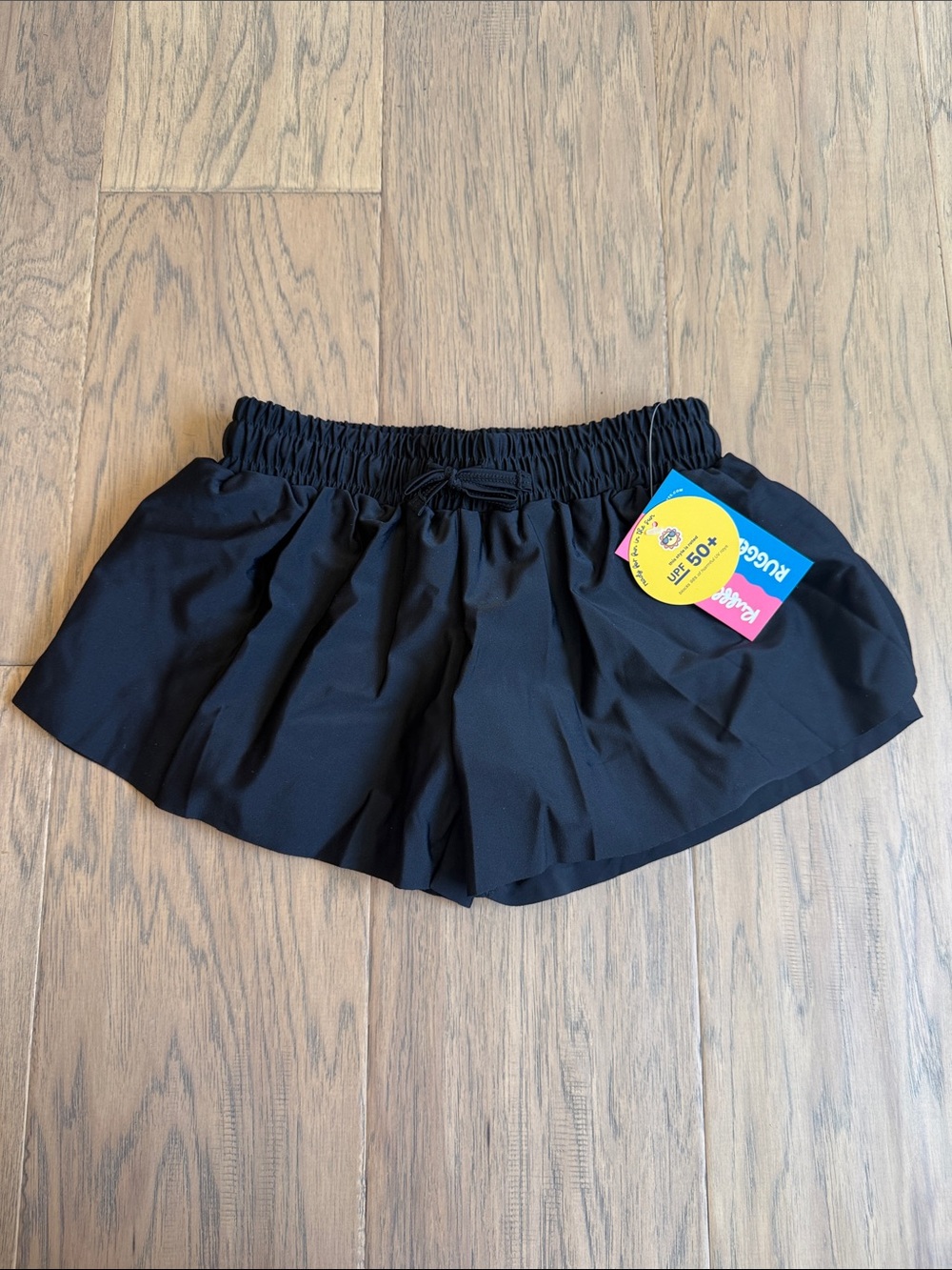 NWT Ruffle Butts Black Active Butterfly Shorts 6